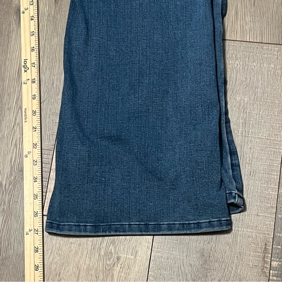 J. Jill Denim Jeans Size 18 Petite High Rise Boot Cut Medium Wash Blue Whiskered - Picture 12 of 13